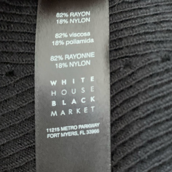 WHBM womens sleeveless ribbed turtleneck sweater black size small - Picture 11 of 12